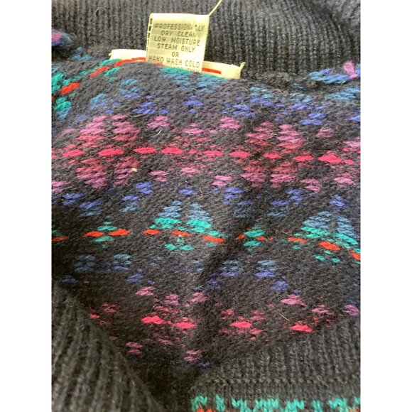 Talbots Susan Bristol Vintage Multicolor Shetland Wool Cardigan Sweater S - Picture 14 of 14